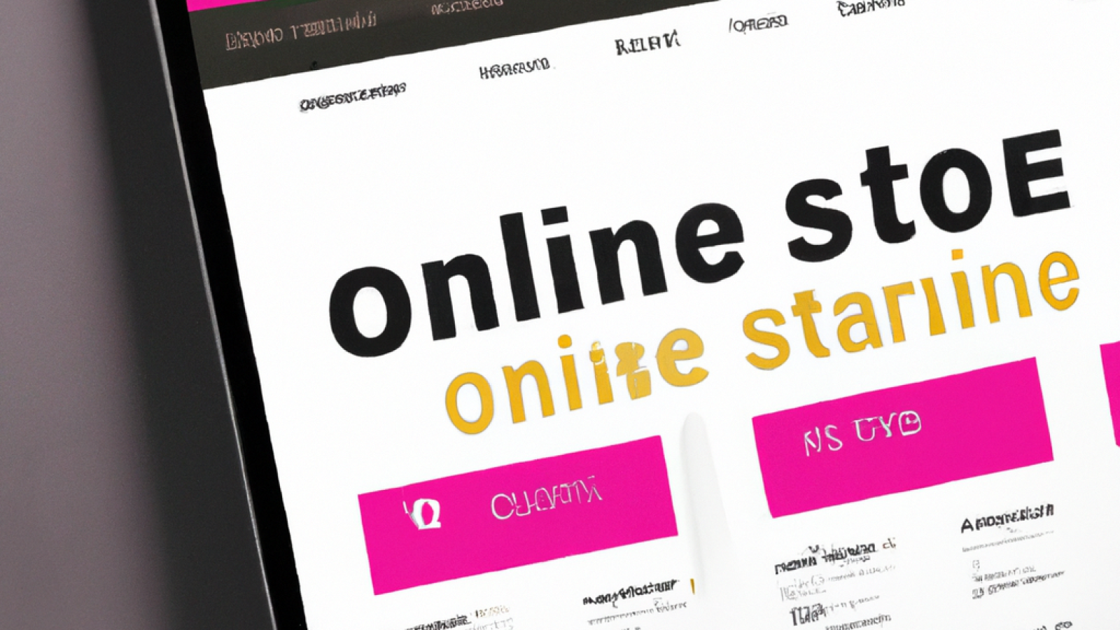 Online store with website